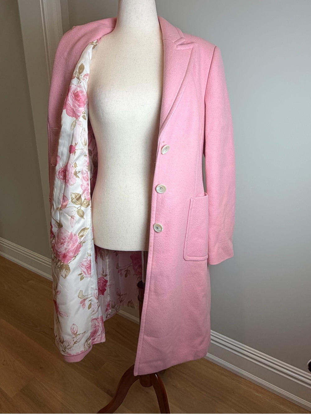 Banana Republic XL Women's Pink Single-Breasted Dress Coat - Picture 8 of 10